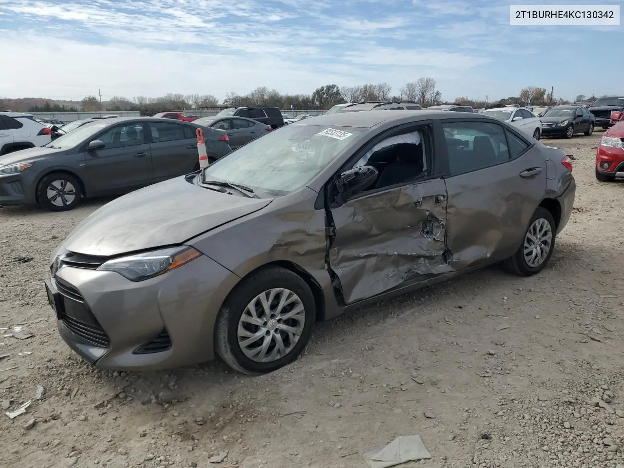 2T1BURHE4KC130342 2019 Toyota Corolla L