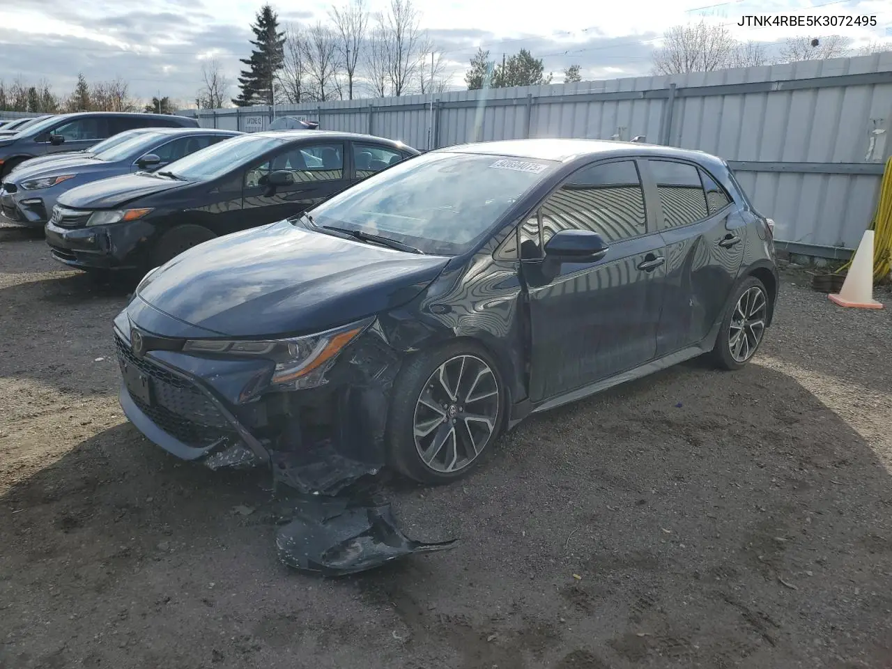 JTNK4RBE5K3072495 2019 Toyota Corolla Se