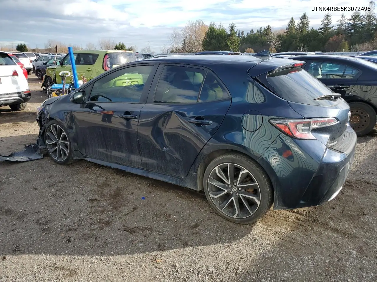 JTNK4RBE5K3072495 2019 Toyota Corolla Se
