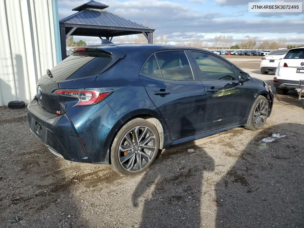 JTNK4RBE5K3072495 2019 Toyota Corolla Se