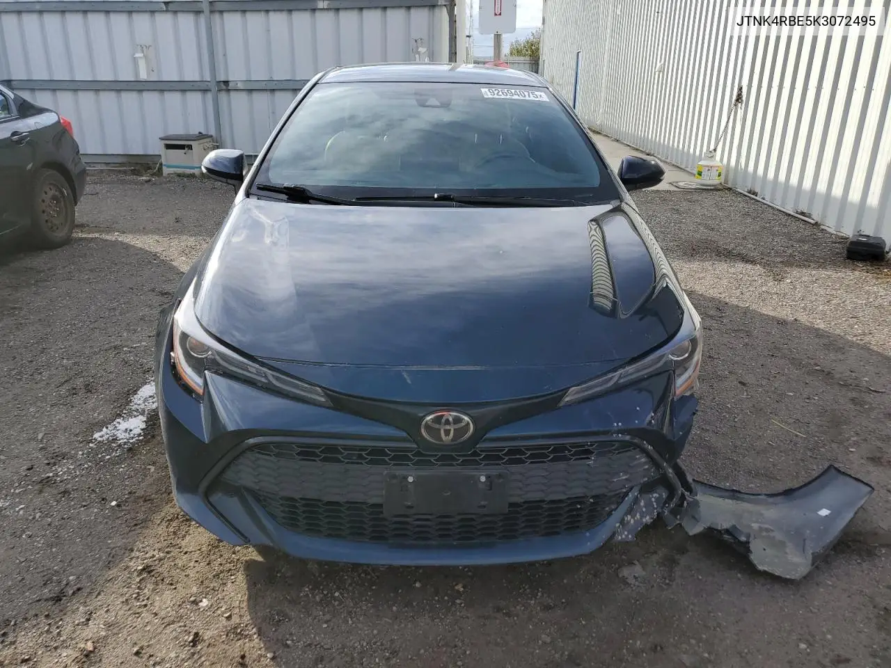 JTNK4RBE5K3072495 2019 Toyota Corolla Se