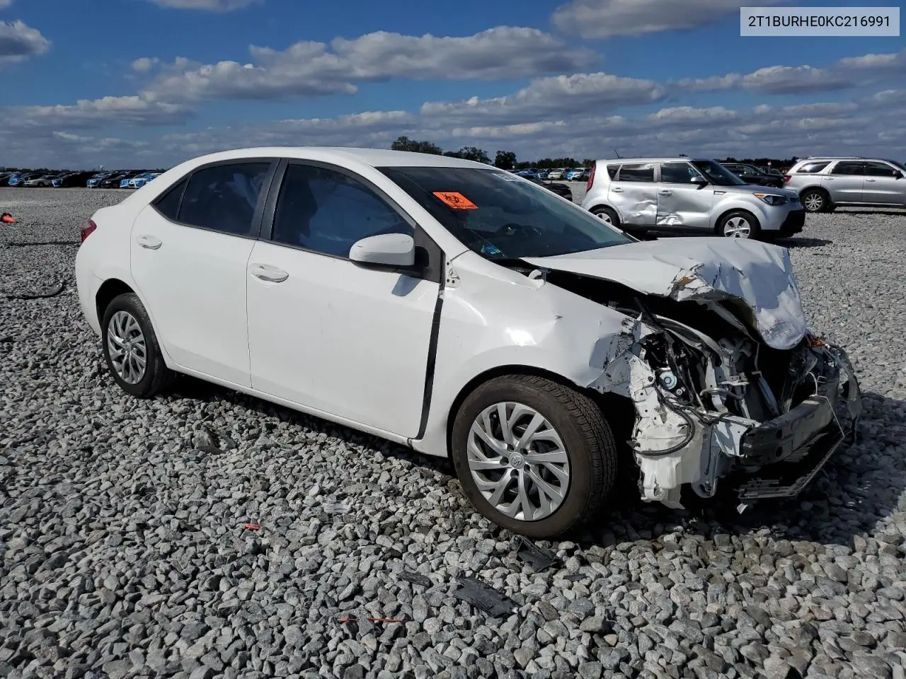 2T1BURHE0KC216991 2019 Toyota Corolla L