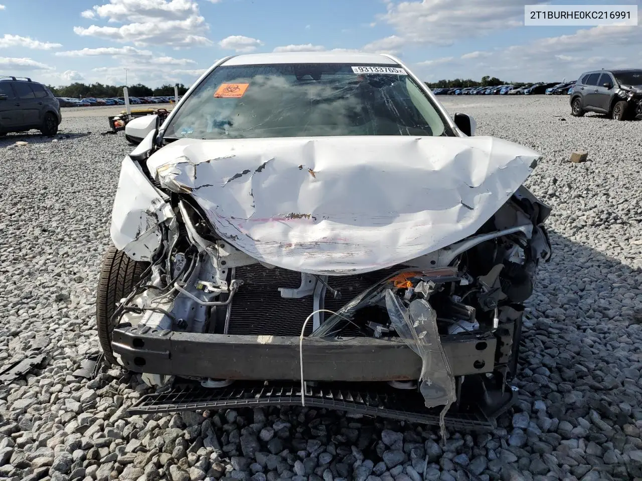 2T1BURHE0KC216991 2019 Toyota Corolla L
