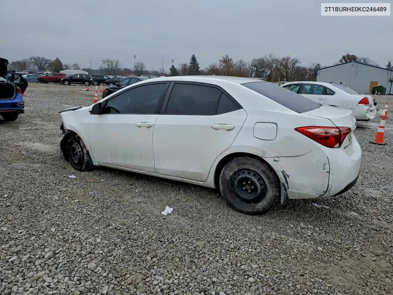 2T1BURHE0KC246489 2019 Toyota Corolla L