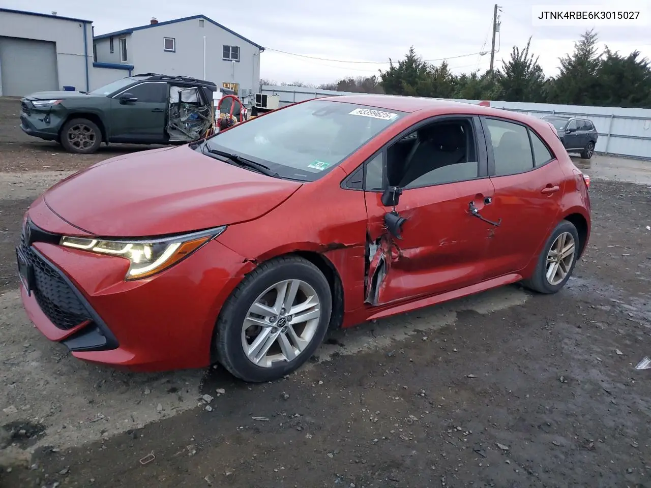 JTNK4RBE6K3015027 2019 Toyota Corolla Se