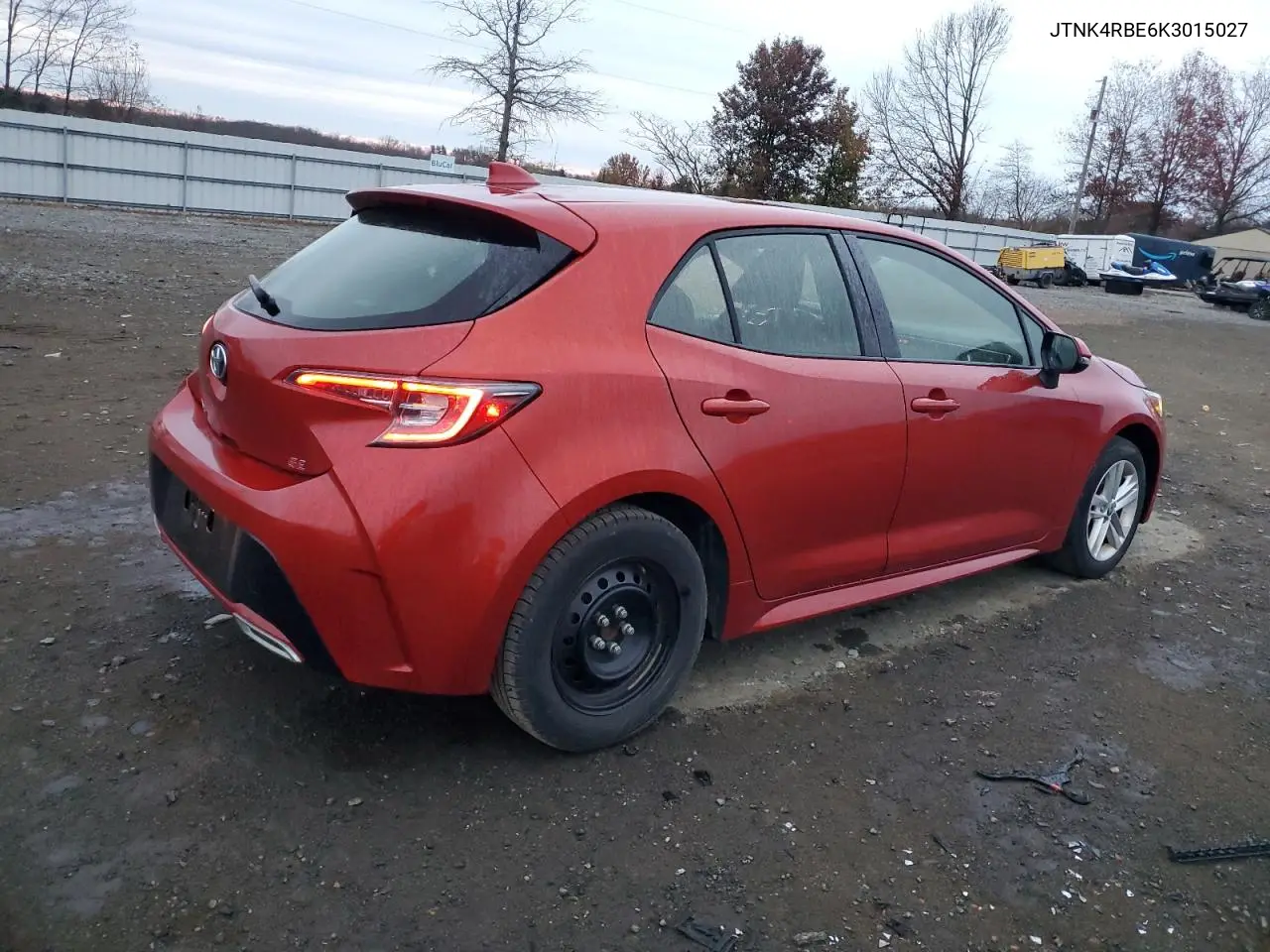 JTNK4RBE6K3015027 2019 Toyota Corolla Se