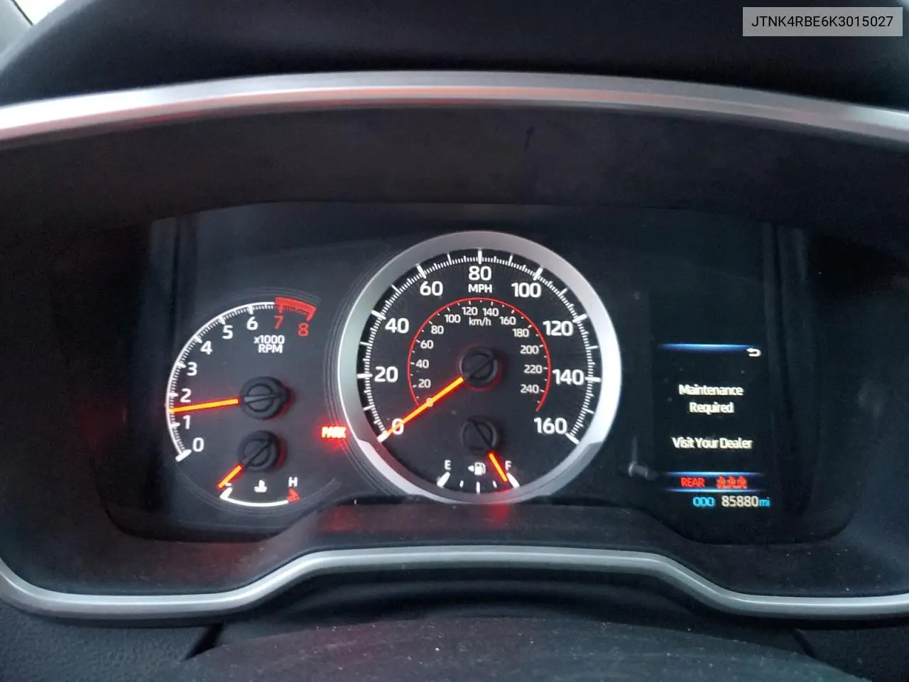 JTNK4RBE6K3015027 2019 Toyota Corolla Se