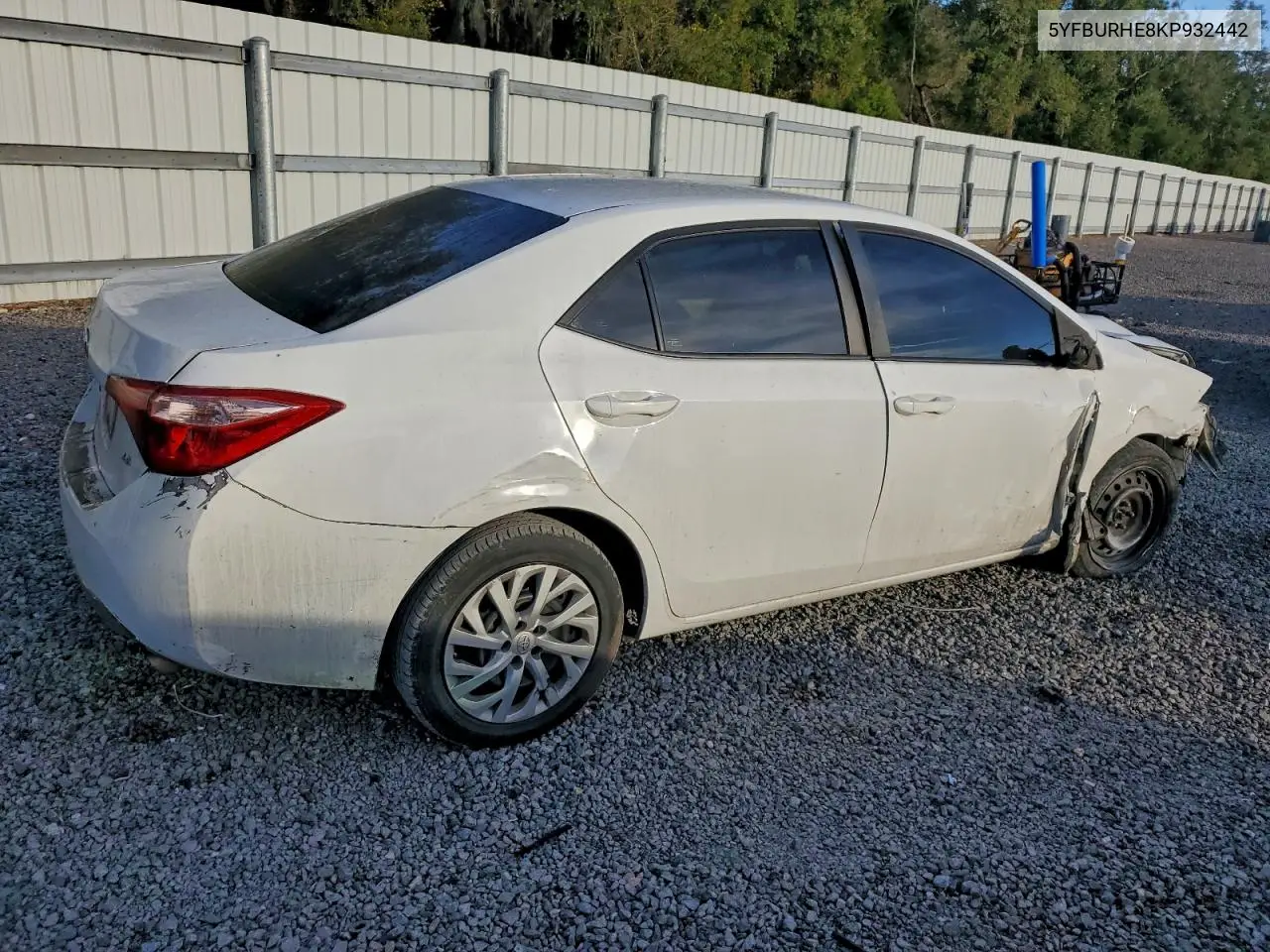 5YFBURHE8KP932442 2019 Toyota Corolla L