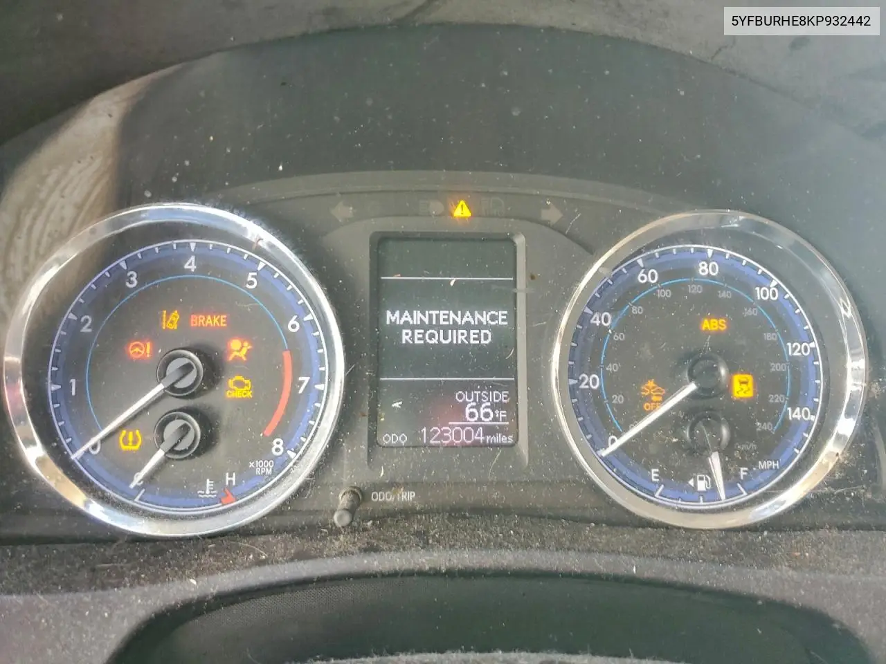 5YFBURHE8KP932442 2019 Toyota Corolla L