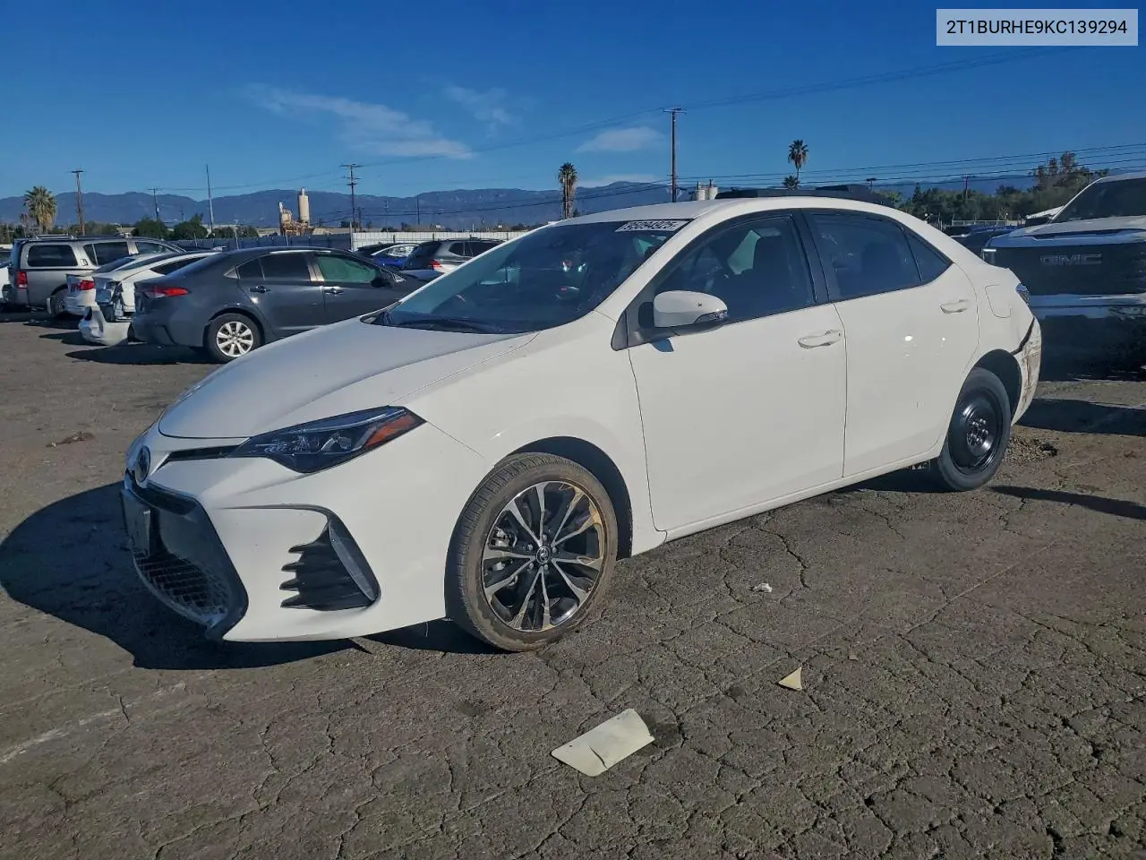2T1BURHE9KC139294 2019 Toyota Corolla L