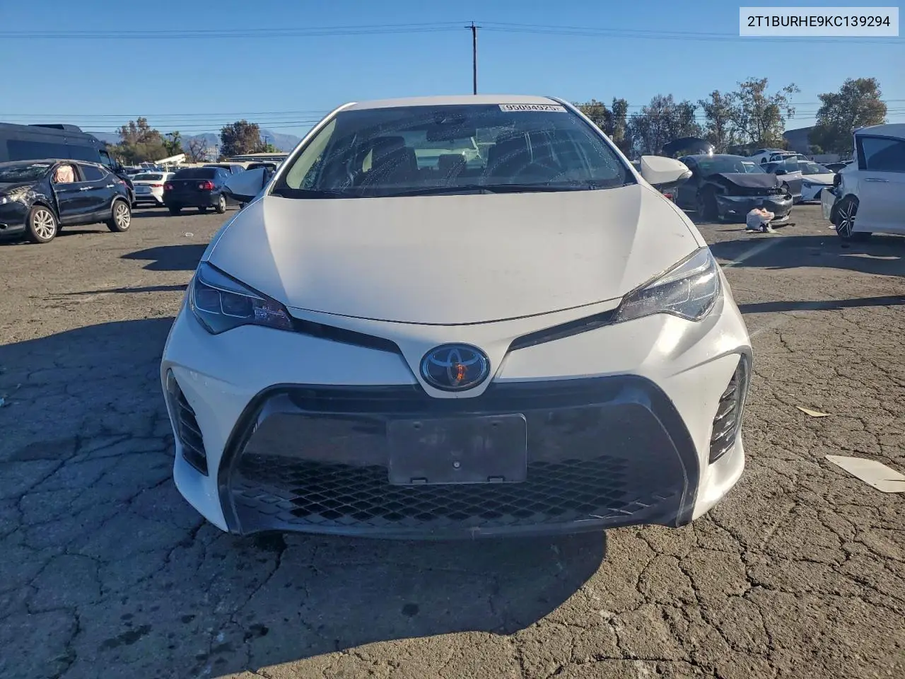 2T1BURHE9KC139294 2019 Toyota Corolla L