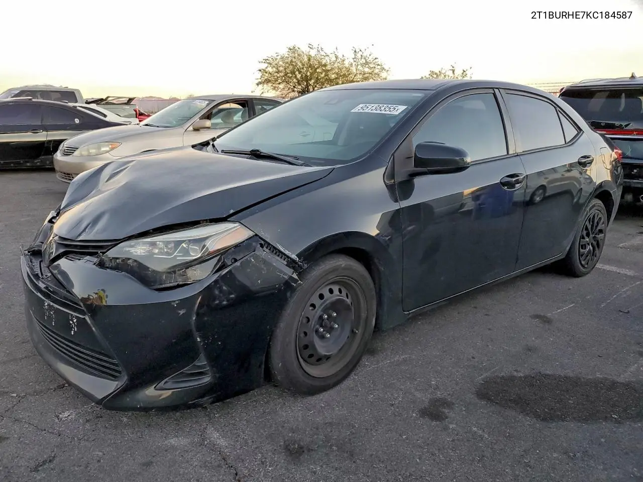 2T1BURHE7KC184587 2019 Toyota Corolla L