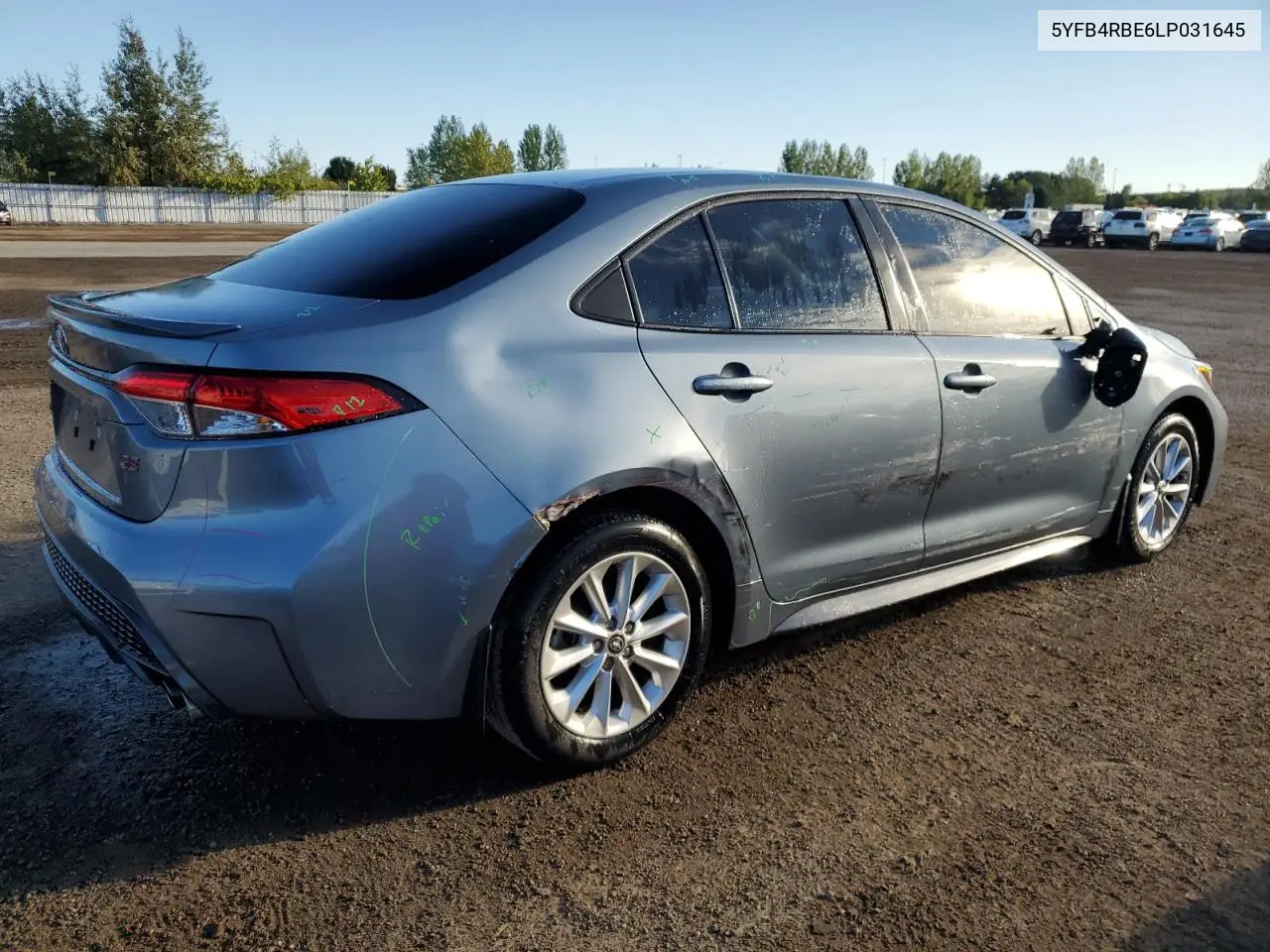 5YFB4RBE6LP031645 2020 Toyota Corolla Se
