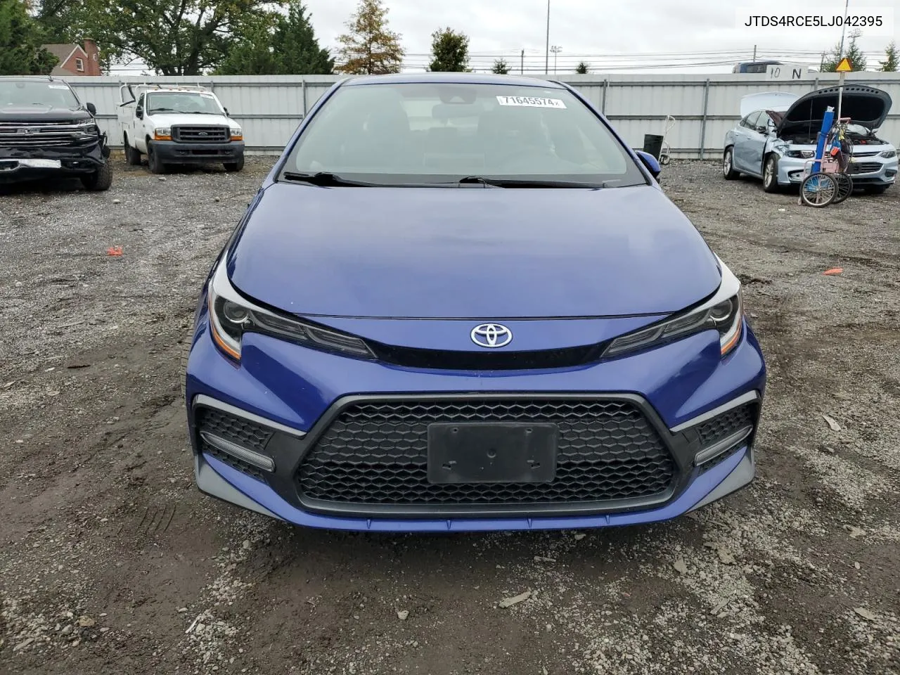 2020 Toyota Corolla Se VIN: JTDS4RCE5LJ042395 Lot: 71645574