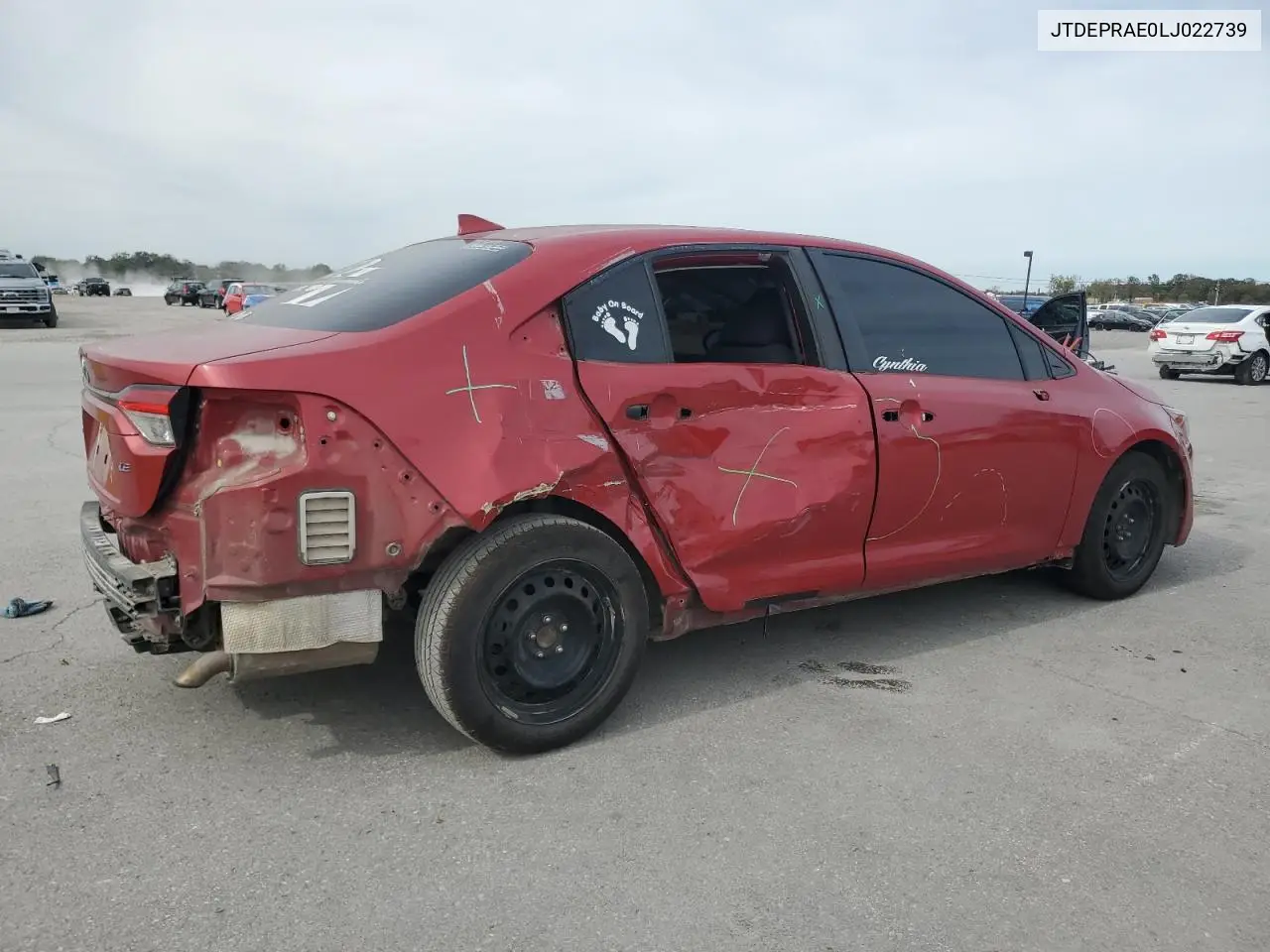 JTDEPRAE0LJ022739 2020 Toyota Corolla Le