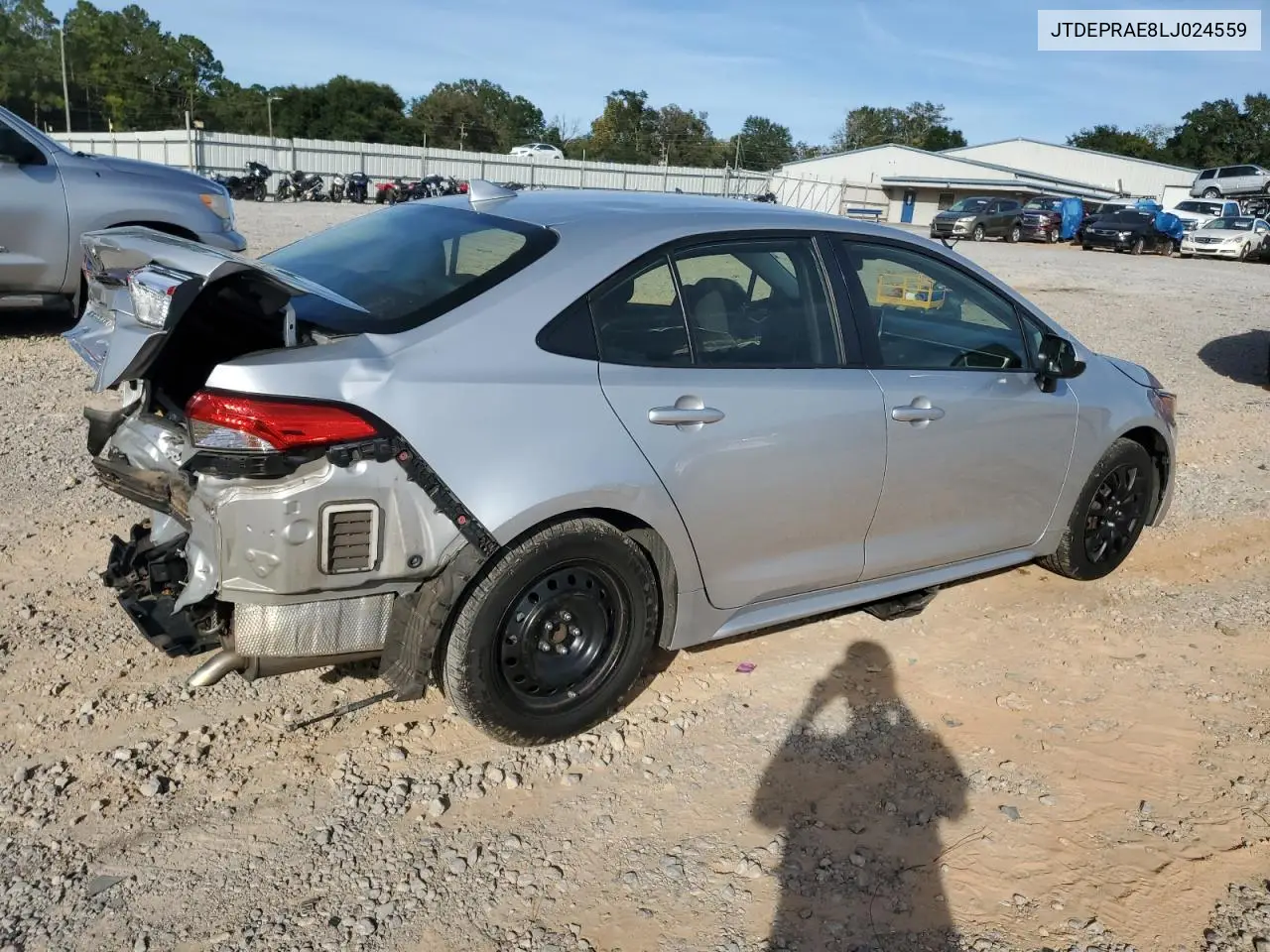 JTDEPRAE8LJ024559 2020 Toyota Corolla Le