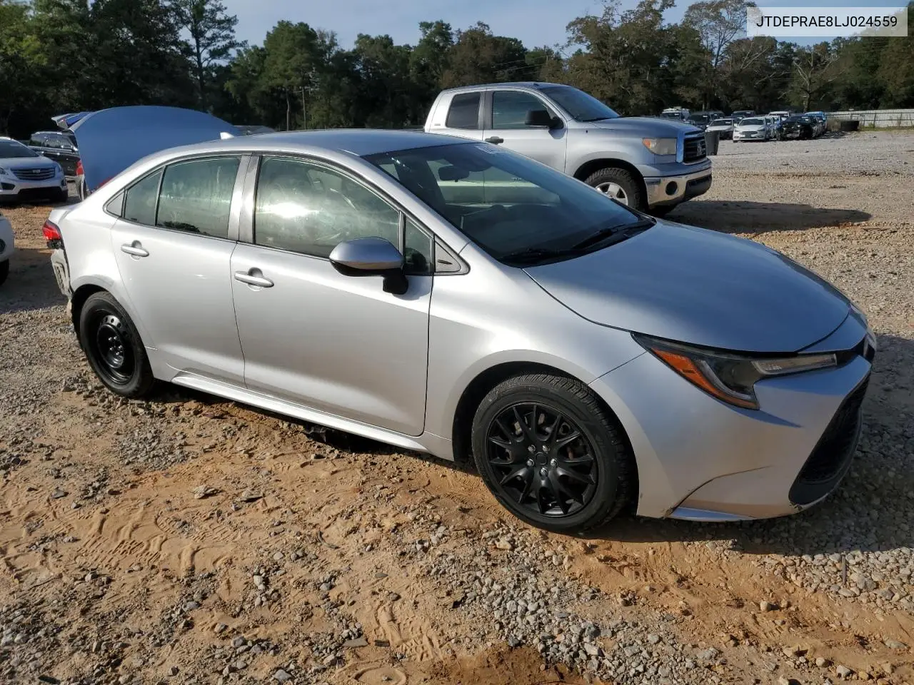 JTDEPRAE8LJ024559 2020 Toyota Corolla Le