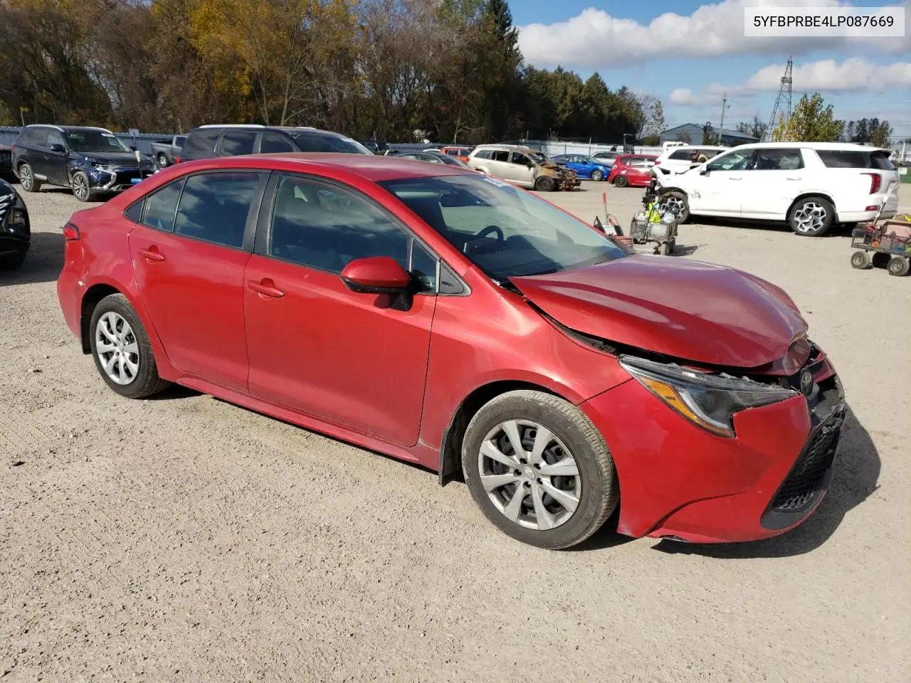 5YFBPRBE4LP087669 2020 Toyota Corolla Le
