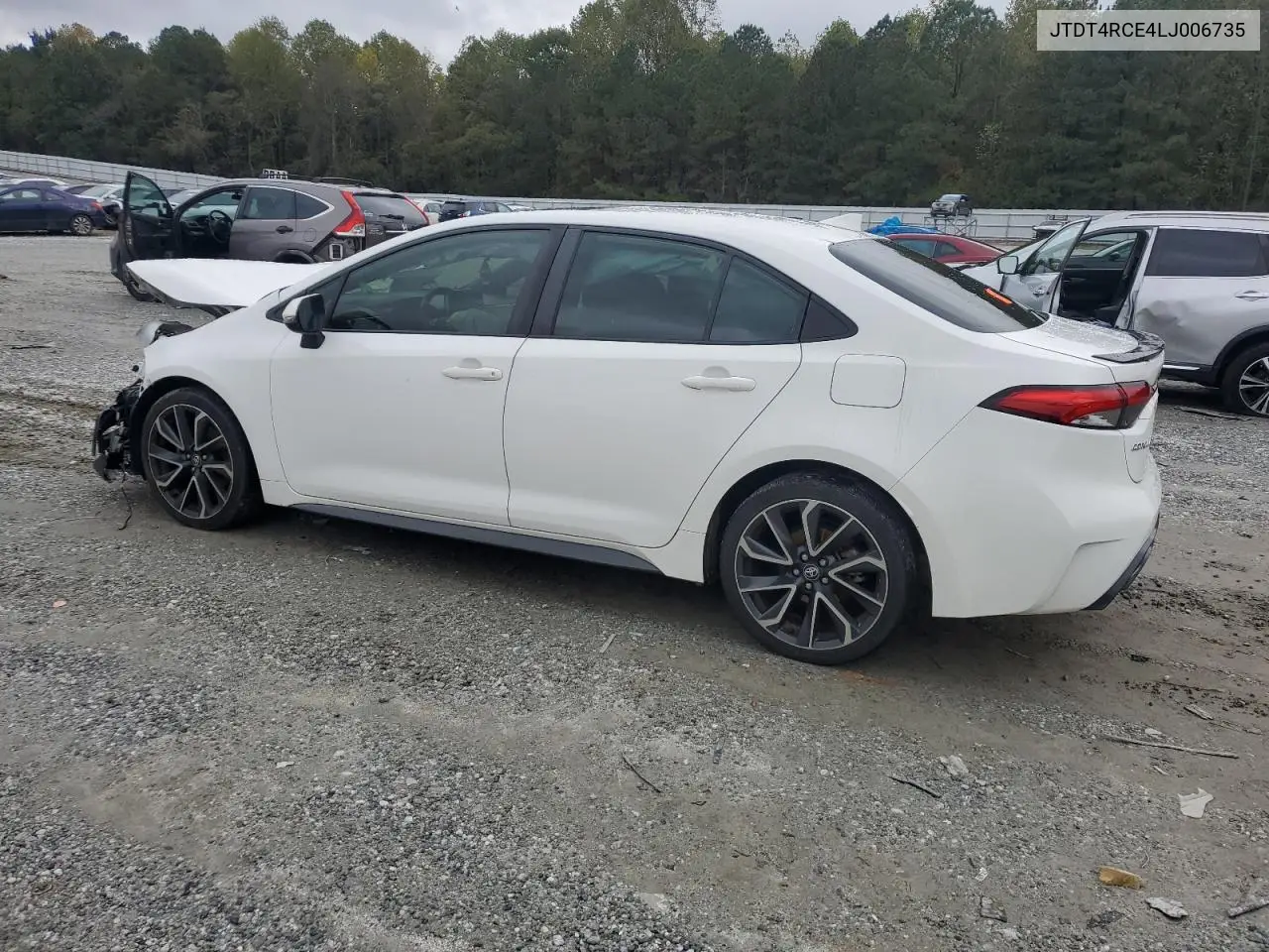 JTDT4RCE4LJ006735 2020 Toyota Corolla Xse