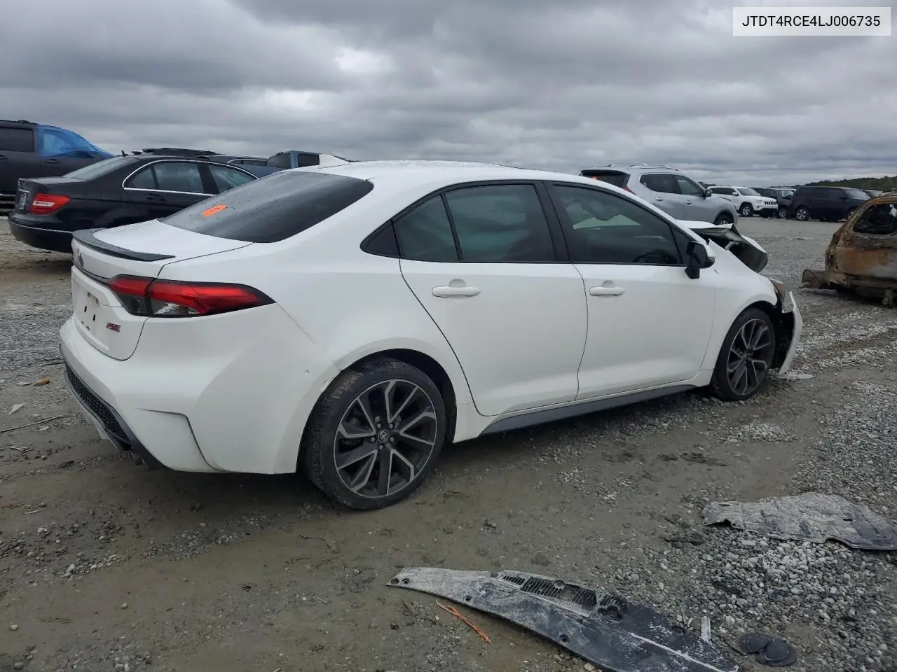 JTDT4RCE4LJ006735 2020 Toyota Corolla Xse