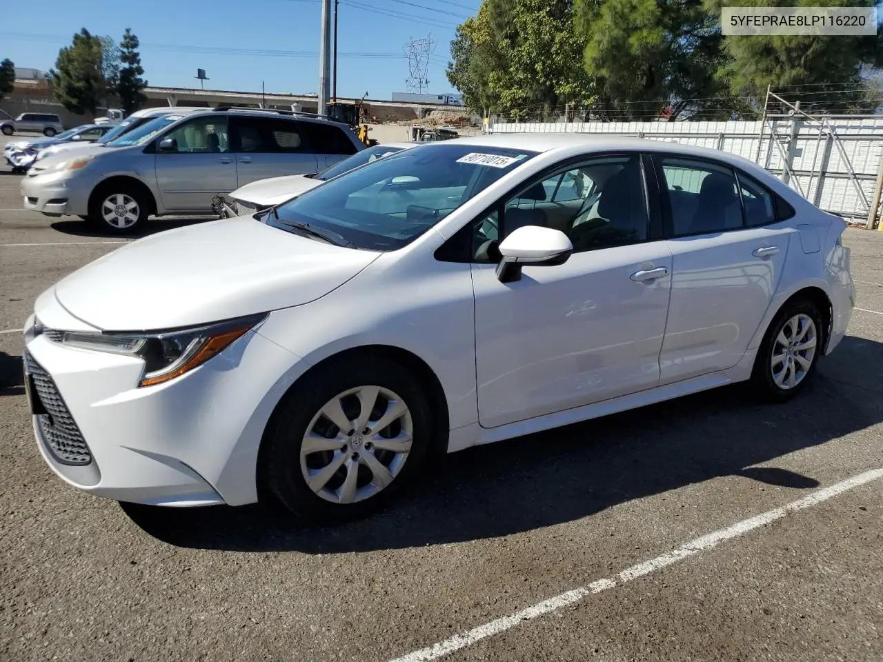 5YFEPRAE8LP116220 2020 Toyota Corolla Le