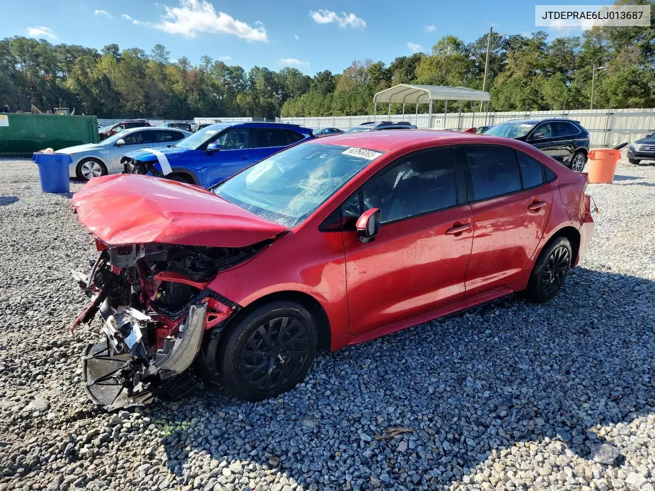 JTDEPRAE6LJ013687 2020 Toyota Corolla Le