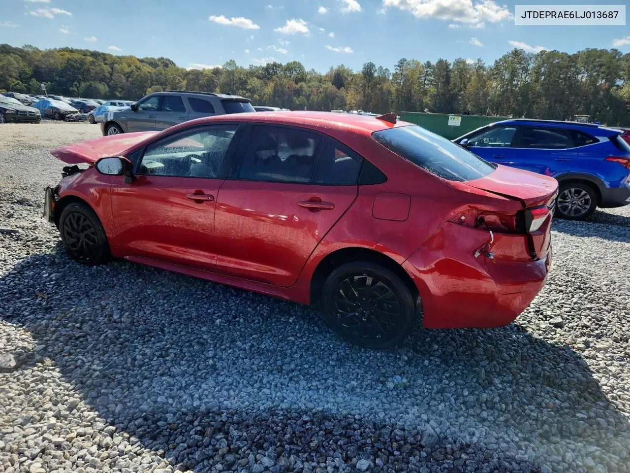 JTDEPRAE6LJ013687 2020 Toyota Corolla Le
