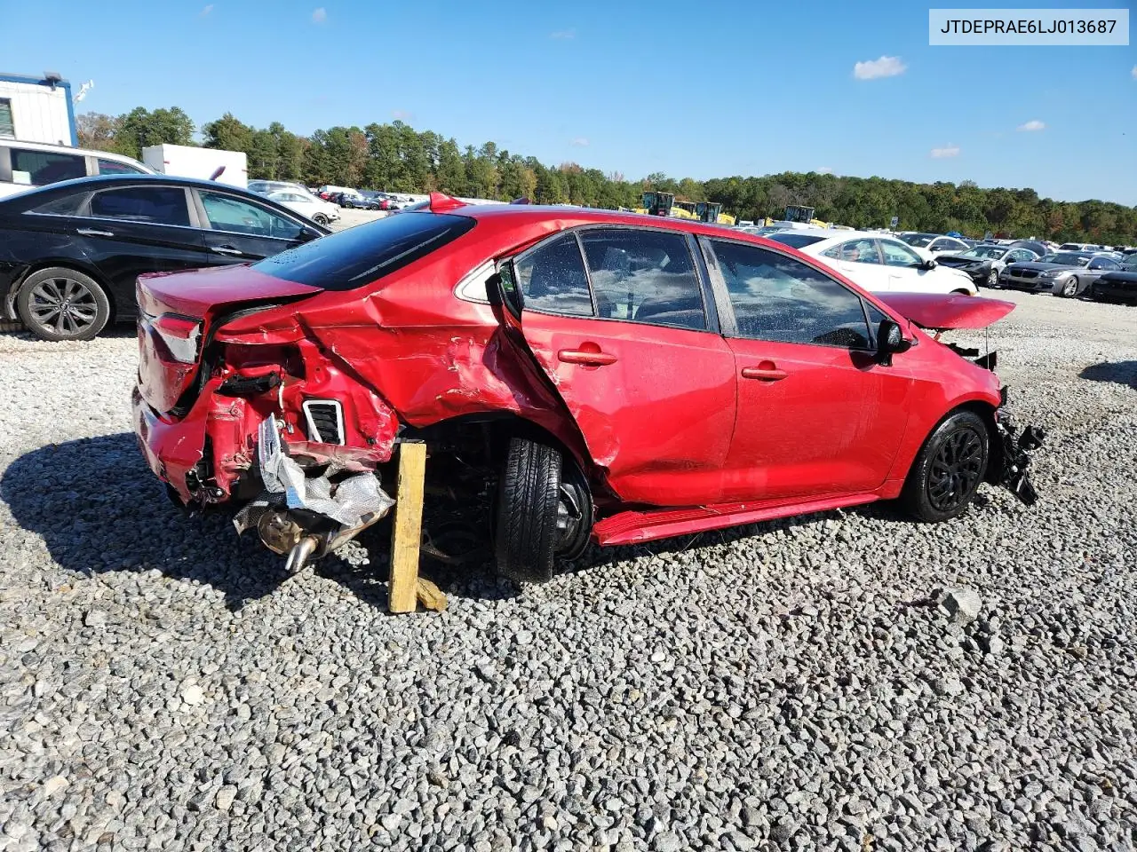 JTDEPRAE6LJ013687 2020 Toyota Corolla Le