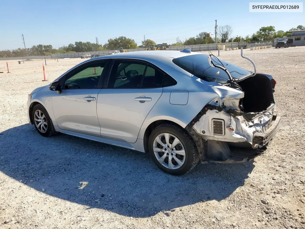 5YFEPRAE0LP012689 2020 Toyota Corolla Le