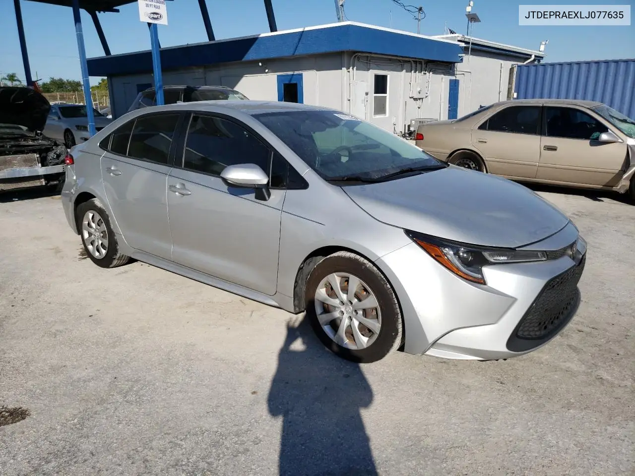 JTDEPRAEXLJ077635 2020 Toyota Corolla Le