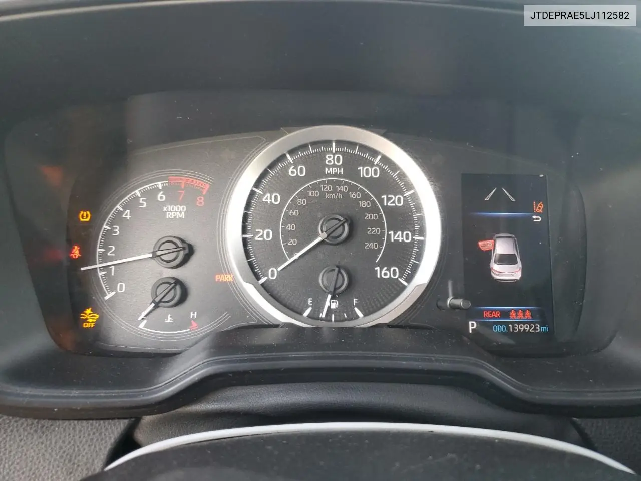 JTDEPRAE5LJ112582 2020 Toyota Corolla Le