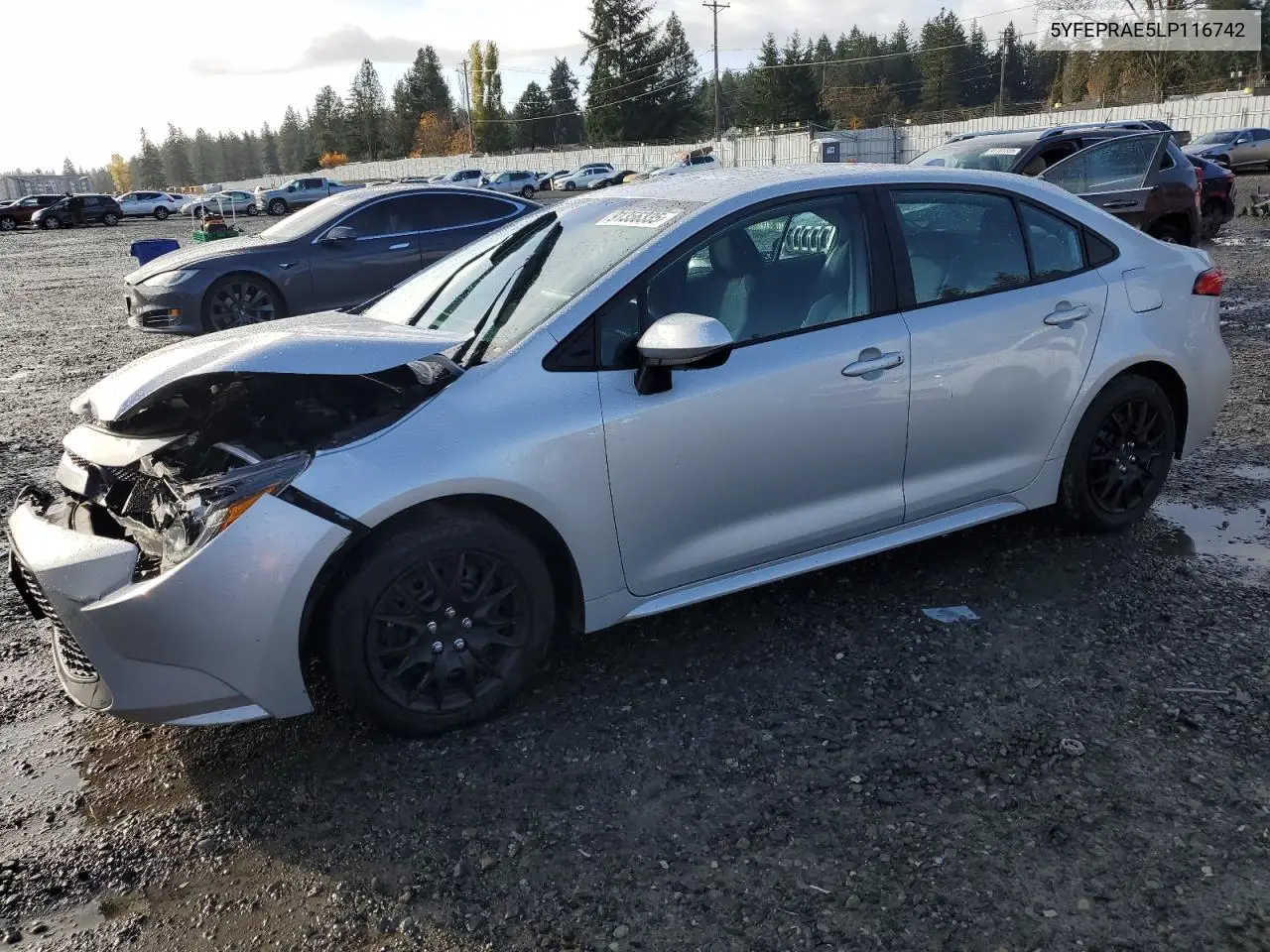 5YFEPRAE5LP116742 2020 Toyota Corolla Le