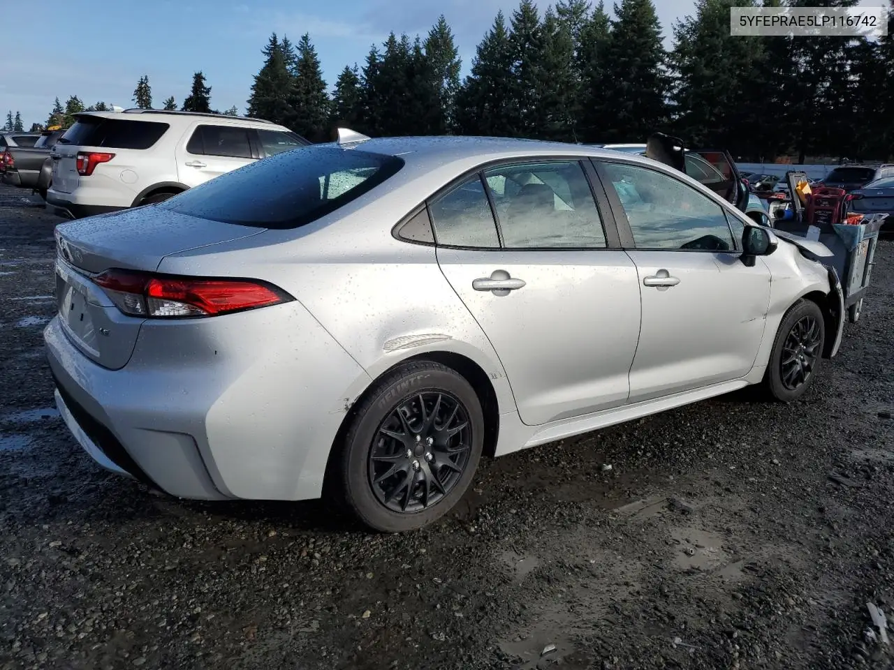 5YFEPRAE5LP116742 2020 Toyota Corolla Le