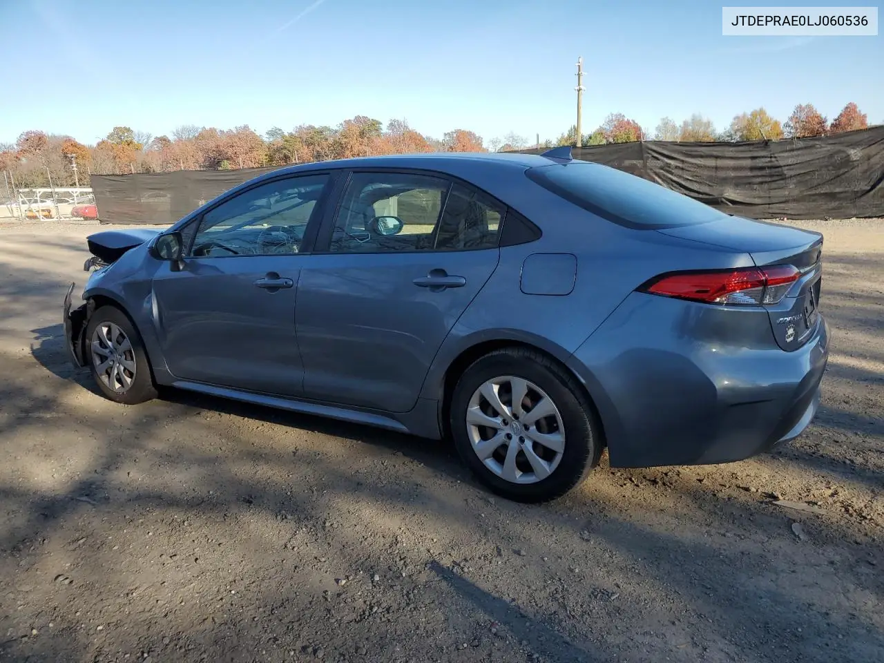 JTDEPRAE0LJ060536 2020 Toyota Corolla Le