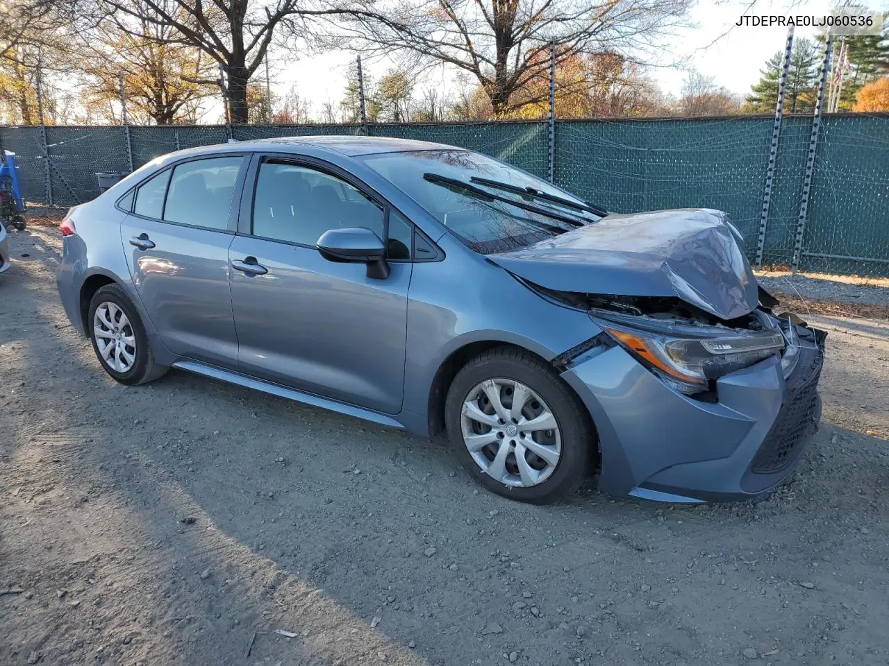 JTDEPRAE0LJ060536 2020 Toyota Corolla Le