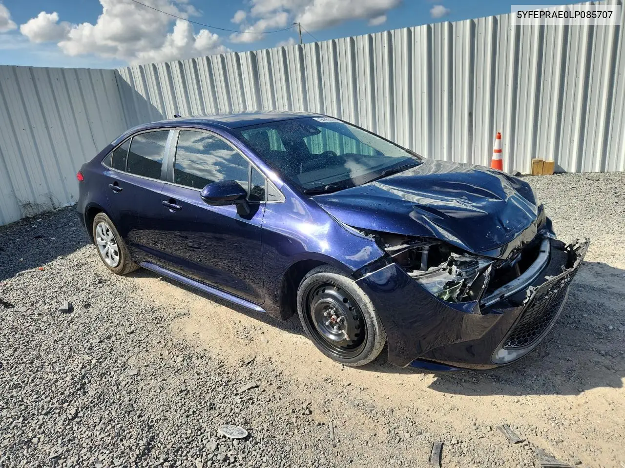 5YFEPRAE0LP085707 2020 Toyota Corolla Le