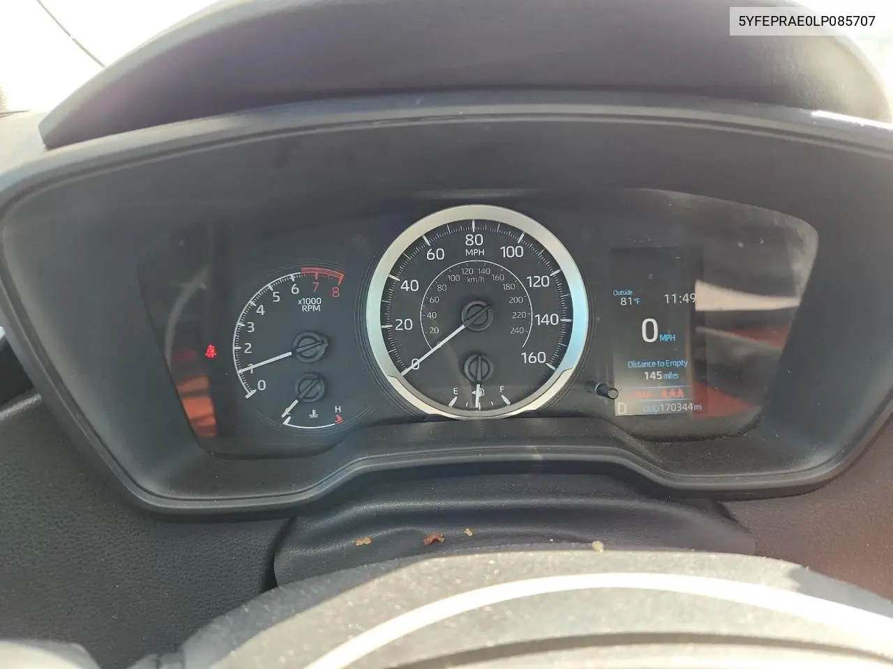 5YFEPRAE0LP085707 2020 Toyota Corolla Le