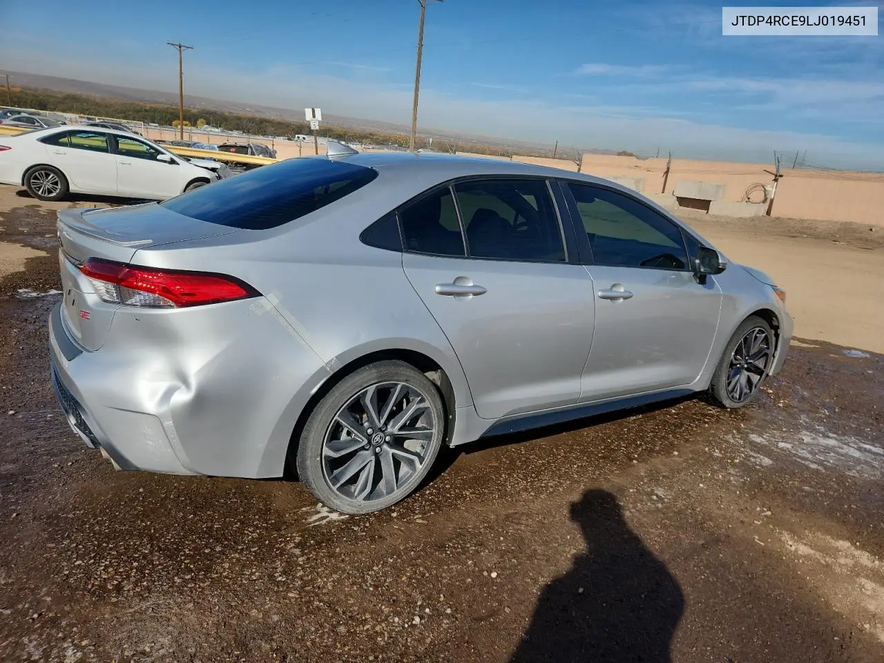 JTDP4RCE9LJ019451 2020 Toyota Corolla Se