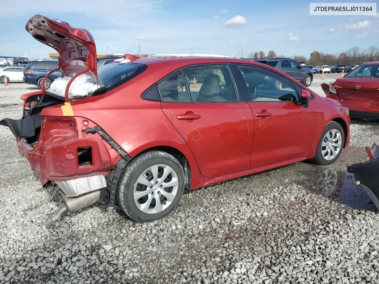 JTDEPRAE5LJ011364 2020 Toyota Corolla Le