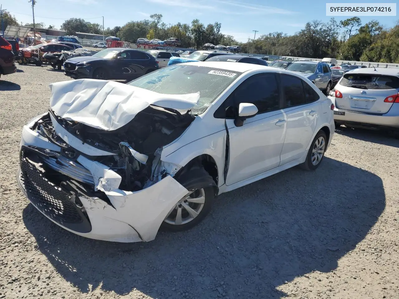 5YFEPRAE3LP074216 2020 Toyota Corolla Le