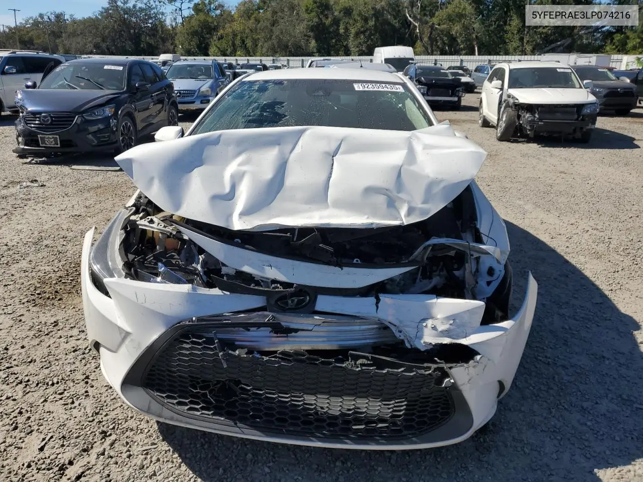 5YFEPRAE3LP074216 2020 Toyota Corolla Le