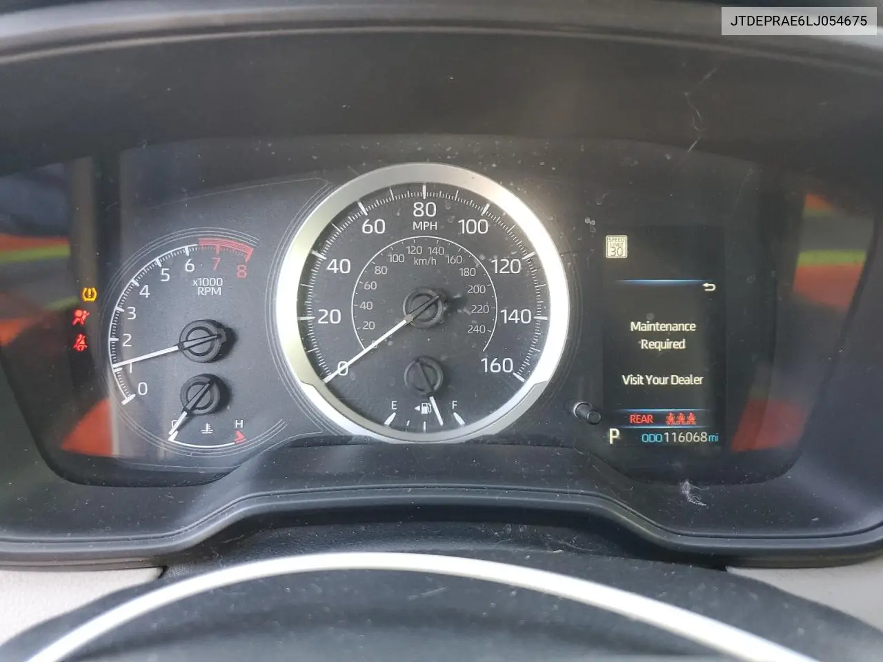 JTDEPRAE6LJ054675 2020 Toyota Corolla Le