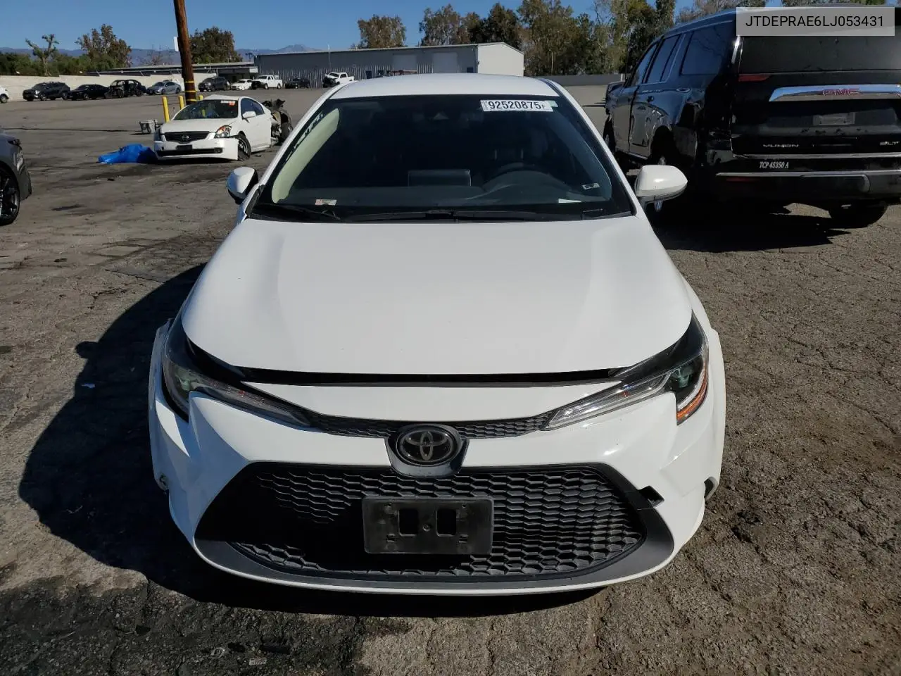 JTDEPRAE6LJ053431 2020 Toyota Corolla Le