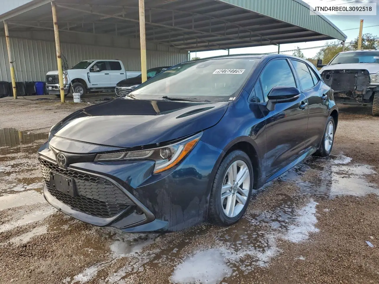 JTND4RBE0L3092518 2020 Toyota Corolla Se