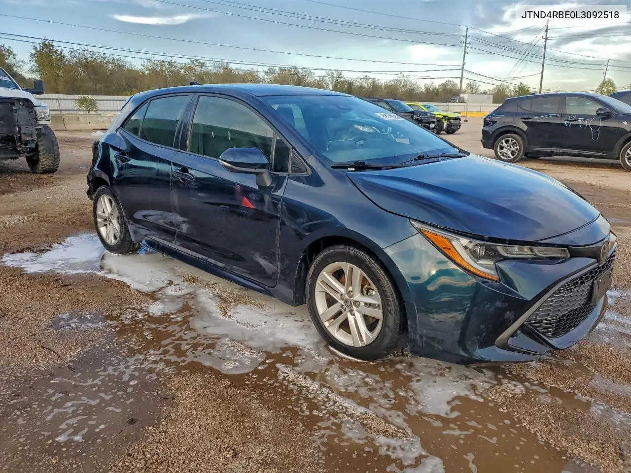 JTND4RBE0L3092518 2020 Toyota Corolla Se