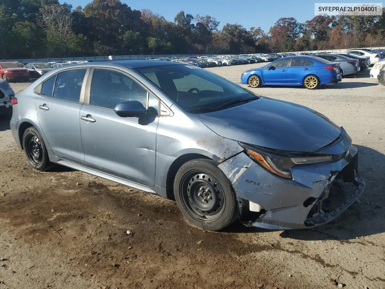 5YFEPRAE2LP104001 2020 Toyota Corolla Le