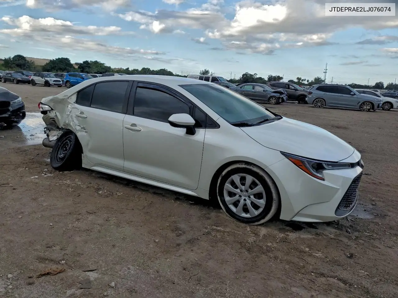 JTDEPRAE2LJ076074 2020 Toyota Corolla Le