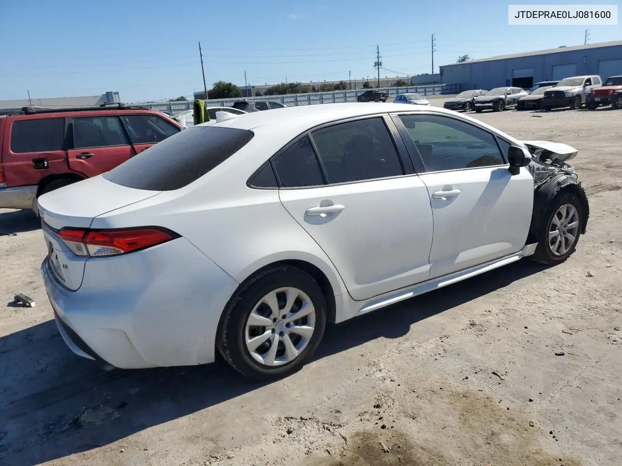 JTDEPRAE0LJ081600 2020 Toyota Corolla Le