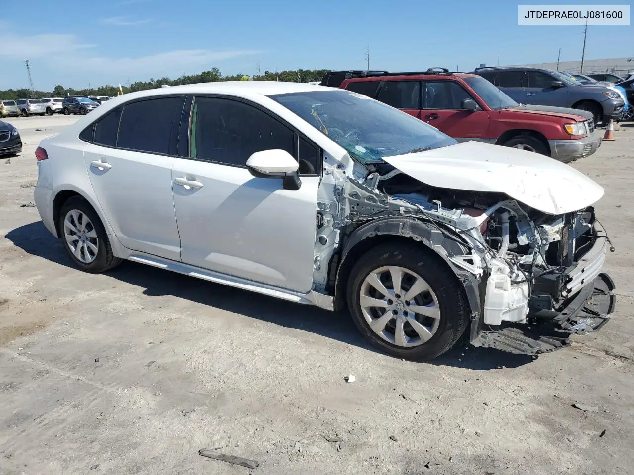 JTDEPRAE0LJ081600 2020 Toyota Corolla Le