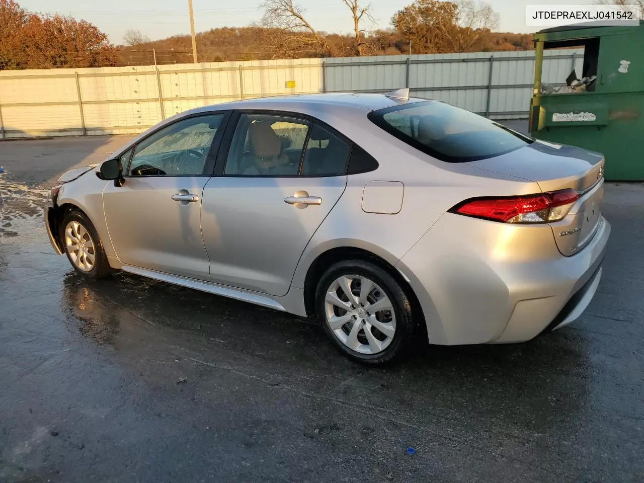 JTDEPRAEXLJ041542 2020 Toyota Corolla Le